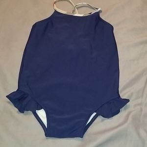 Navy Blue Burberry One Piece Swimsuit